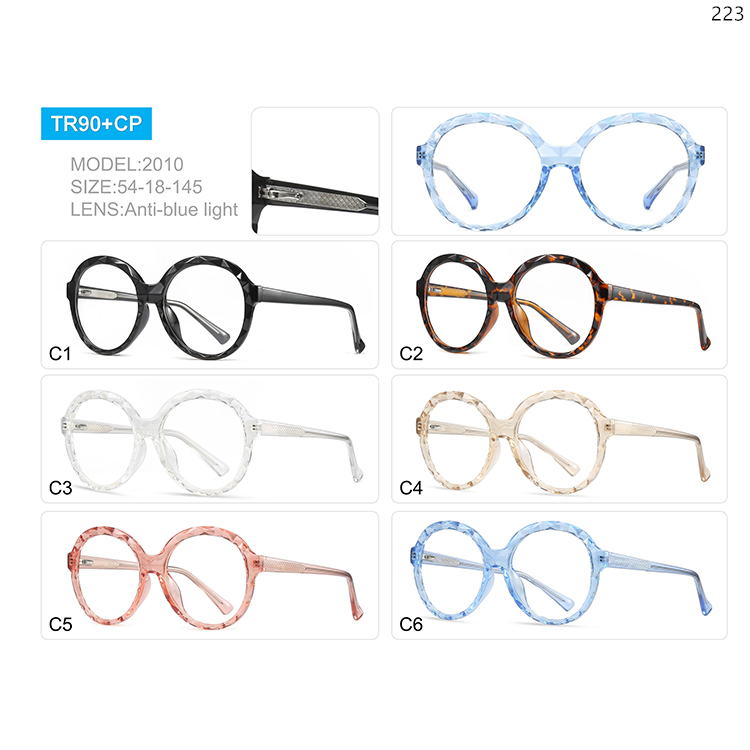 2007-11 Hot Trendy TR90 Frame+CP Legs Blue Light Blocking Optical Glasses (3)
