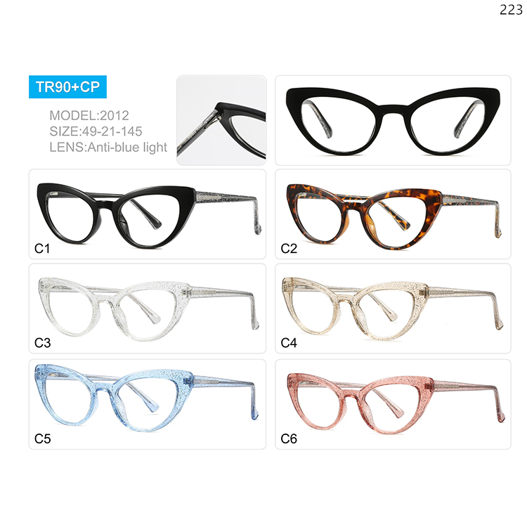 2012-18 Unisex Design Ready Stock TR90 Material Blue Light Protected Glass (1)