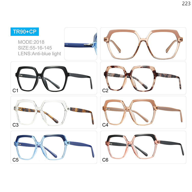 2012-18 Unisex Design Ready Stock TR90 Material Blue Light Protected Glass (2)