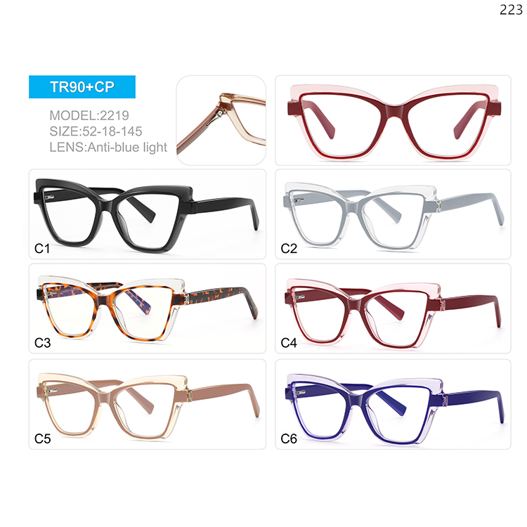 2215-19 New Trends Women Design Blue Light Blocking Glasses with Metal Spring Hinge (2)