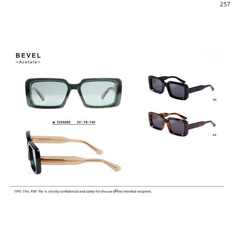 22SA001-005 High Quality Acetate Polarized Designer Sun Glasses Sunnies Lunettes de soleil