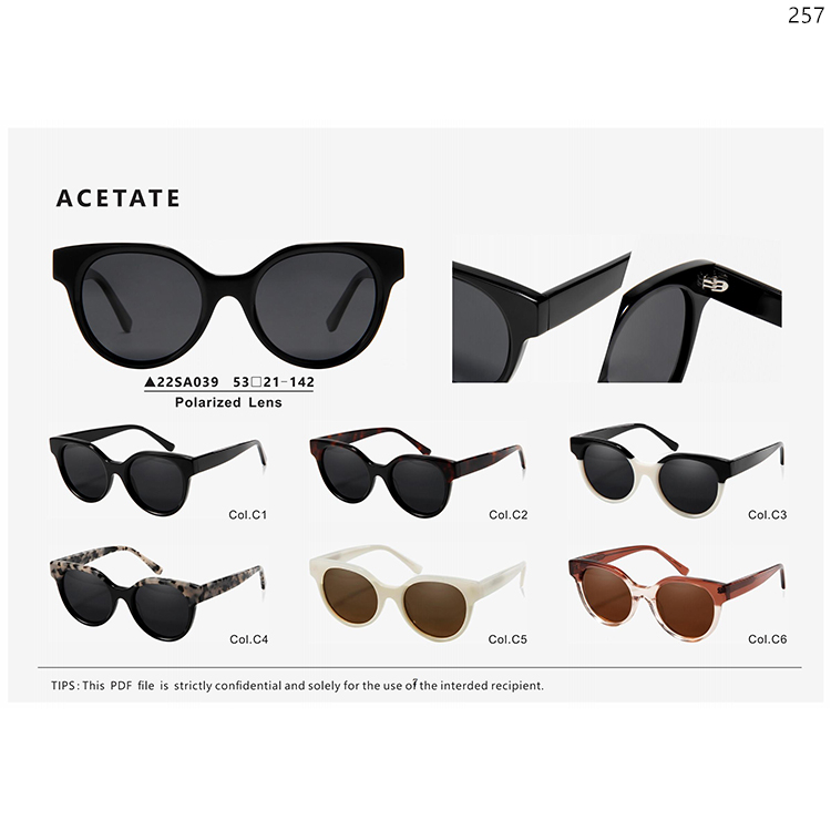 22SA033-039 New Trends Acetate Sunnies UV400 Eyewear Sunglasses Wholesale In Stock (7)