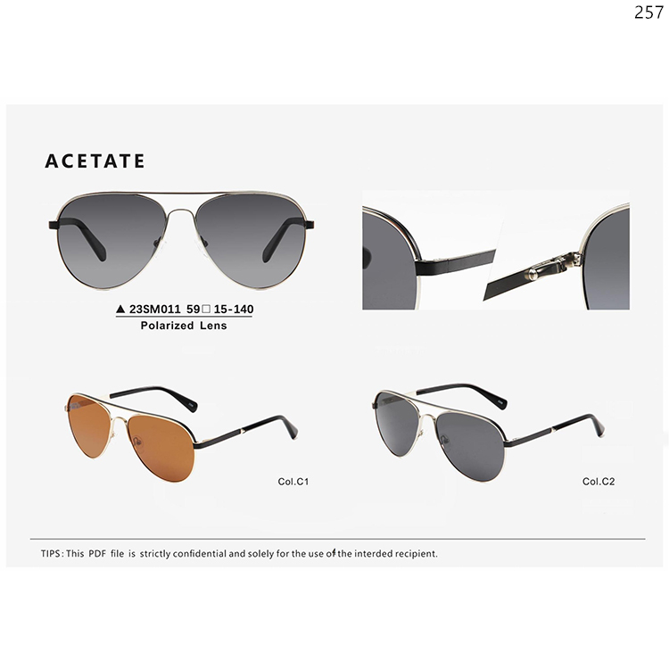 23SA019-SM011S Custom Logo Acetate Polarized Sunglasses In Stock with UV Protection (6)