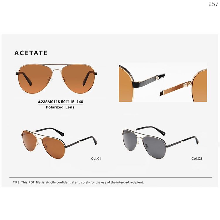 23SA019-SM011S Custom Logo Acetate Polarized Sunglasses In Stock with UV Protection (7)