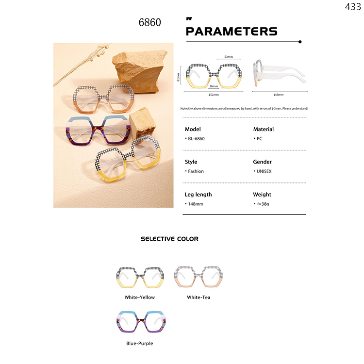 6859-62 Bold Artistic Frames Decorative glasses Eyewear With High Quality (3)