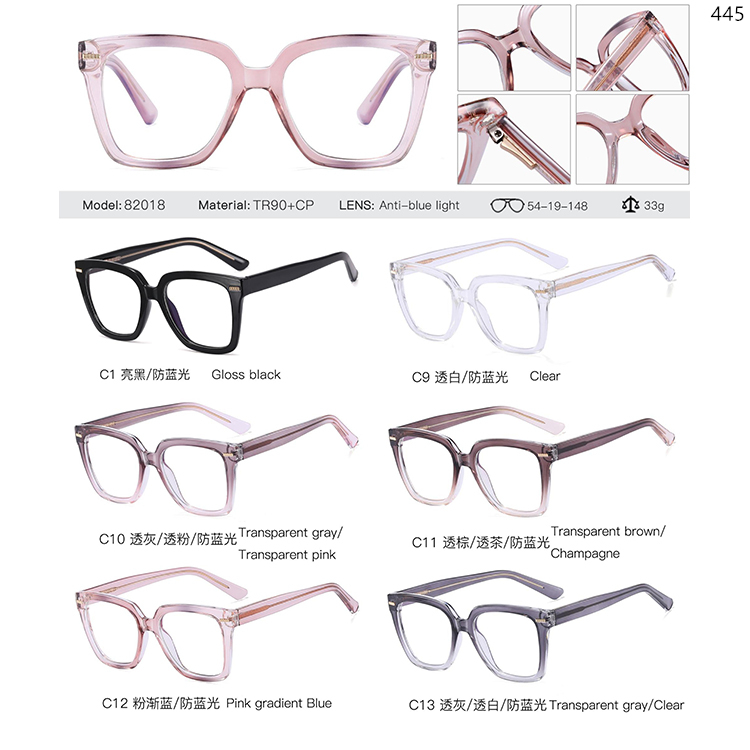 81503-82026 TR90+CP Material Optical Glasses With Candy Color Spectacle Frames (4)