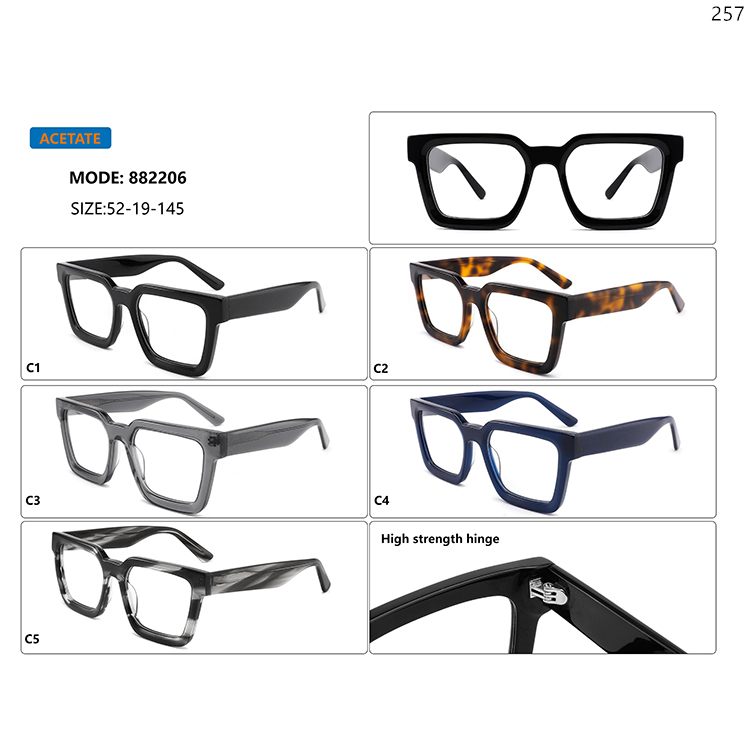 882206-10 Fashionable Goods In Stock Acetate Optical Wear with Simple Color Design (1)