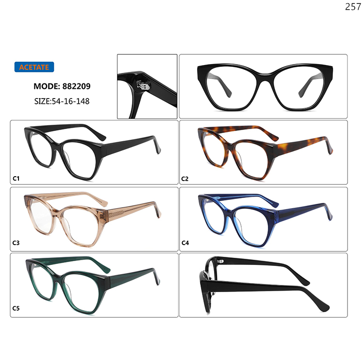 882206-10 Fashionable Goods In Stock Acetate Optical Wear with Simple Color Design (4)