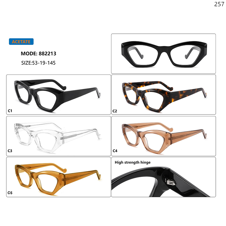 882211-15 Unisex Styles Thick-frame Acetate Optical Spectacle Frame with Custom LOGO (3)
