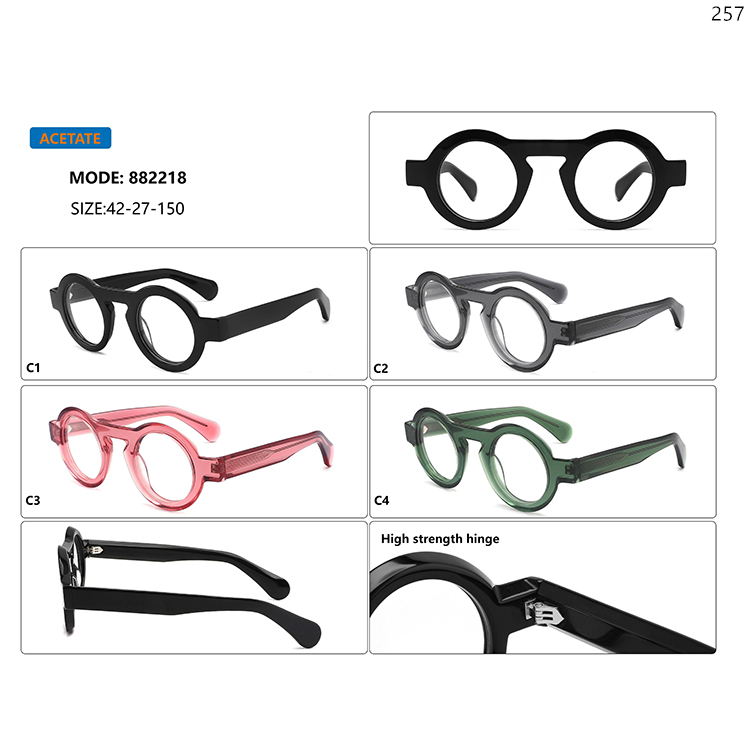 882216-20 Hot Fashion Adult Acetate Spectacle Frame with High Strength Metal Hinge (3)