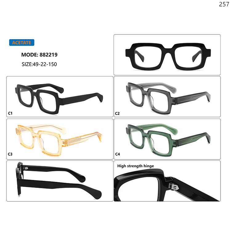 882216-20 Hot Fashion Adult Acetate Spectacle Frame with High Strength Metal Hinge (5)