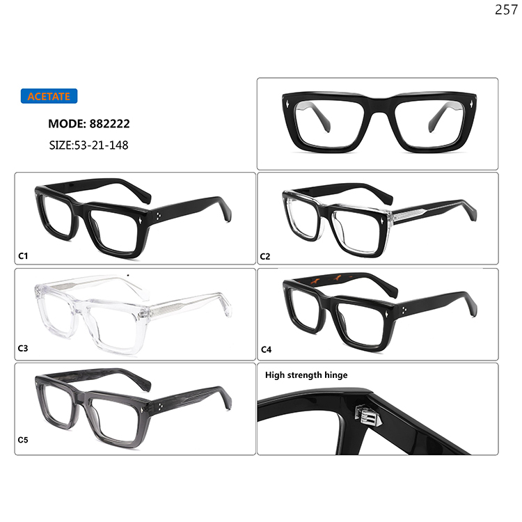 882221-25 Stylish Oversized Thick Shape Acetate Optical Eyeglas Frame Ready In Stock (2)