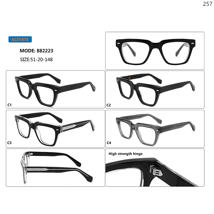 882221-25 Stylish Oversized Thick Shape Acetate Optical Eyeglas Frame Ready In Stock (3)