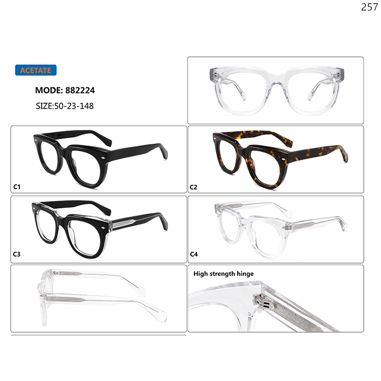 882221-25 Stylish Oversized Thick Shape Acetate Optical Eyeglas Frame Ready In Stock (4)