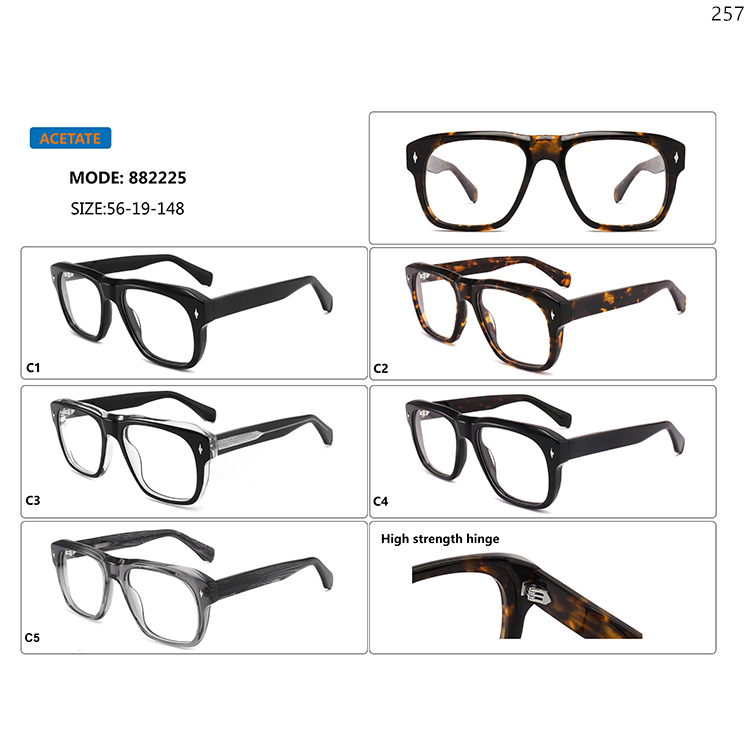 882221-25 Stylish Oversized Thick Shape Acetate Optical Eyeglas Frame Ready In Stock (5)