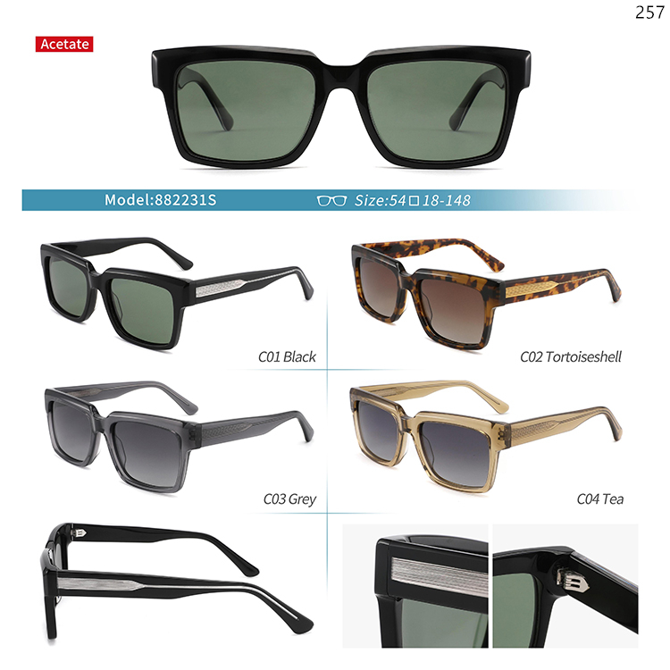 882230S-34S UV400 Protection Sunglasses Sunwear Occhiali da Sole Grossista Lunettes (2)