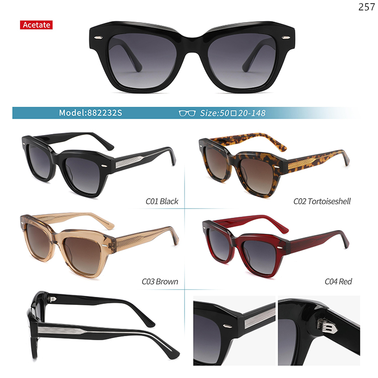 882230S-34S UV400 Protection Sunglasses Sunwear Occhiali da Sole Grossista Lunettes (3)