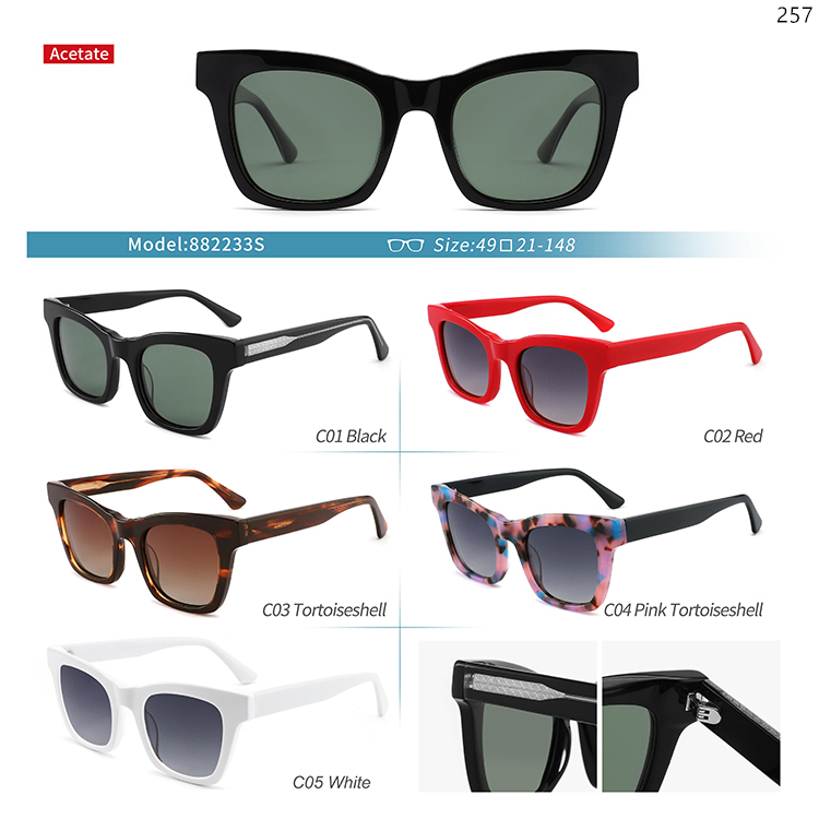 882230S-34S UV400 Protection Sunglasses Sunwear Occhiali da Sole Grossista Lunettes (4)