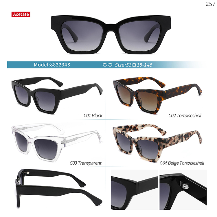 882230S-34S UV400 Protection Sunglasses Sunwear Occhiali da Sole Grossista Lunettes (5)