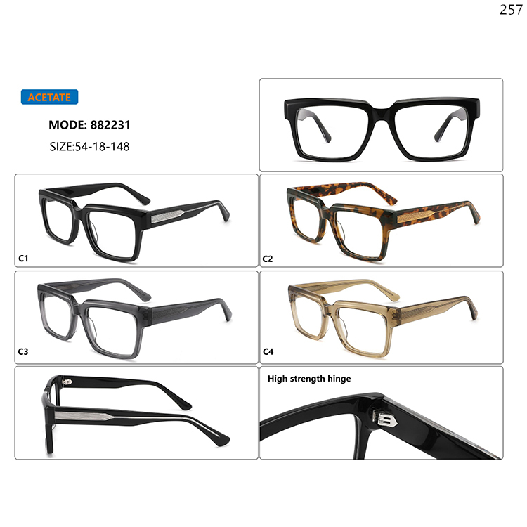 882231-35 Premium Vintage Design Acetate Eyeglasses Frame with Wholesale In Stock (1)
