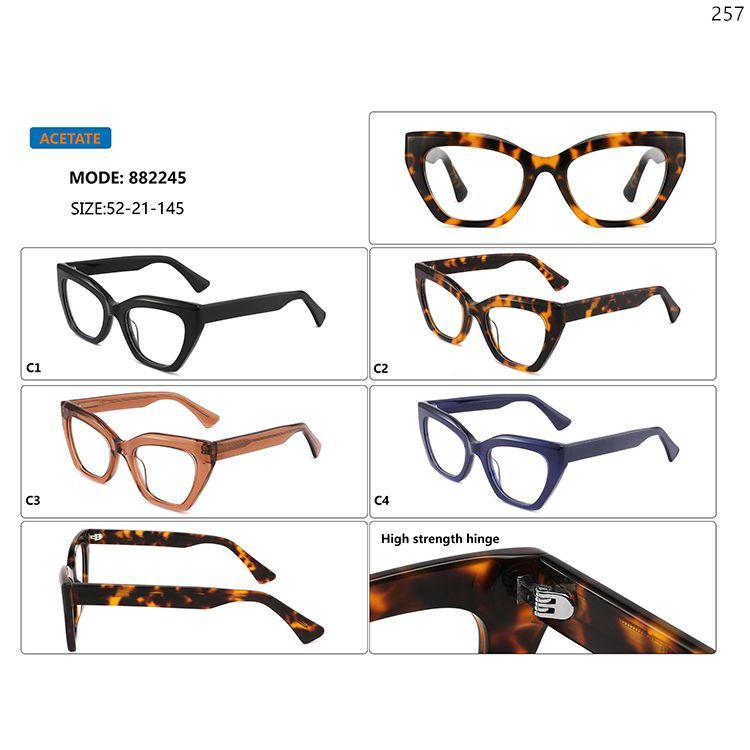882241-45 Acetate Material Optical Spectacle Glasses Lunettes Optiques with High Strength Hinge (5)