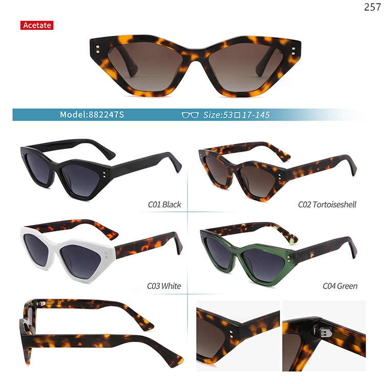 882245S-53S High Quality Ready In Stock Acetate Sunglasses Sunwear with Thick Frame (2)