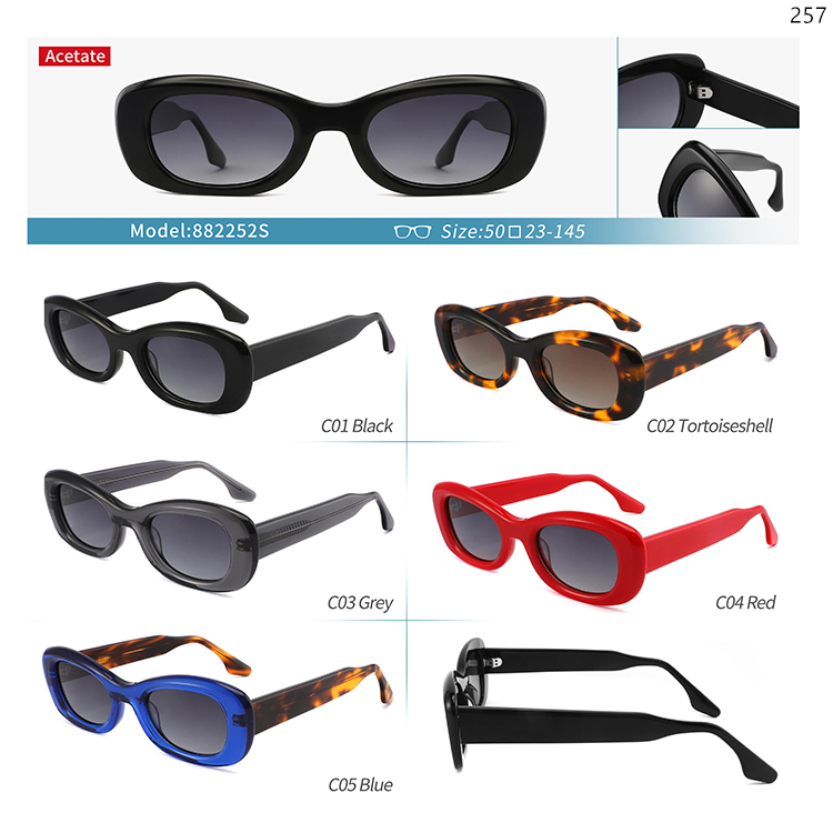 882245S-53S High Quality Ready In Stock Acetate Sunglasses Sunwear with Thick Frame (4)