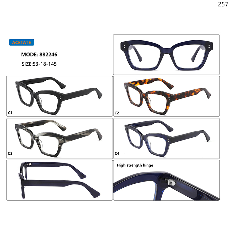 882246-50 New Arrive Acetate Modern Optical Frame Spectacles with Custom Logo (1)