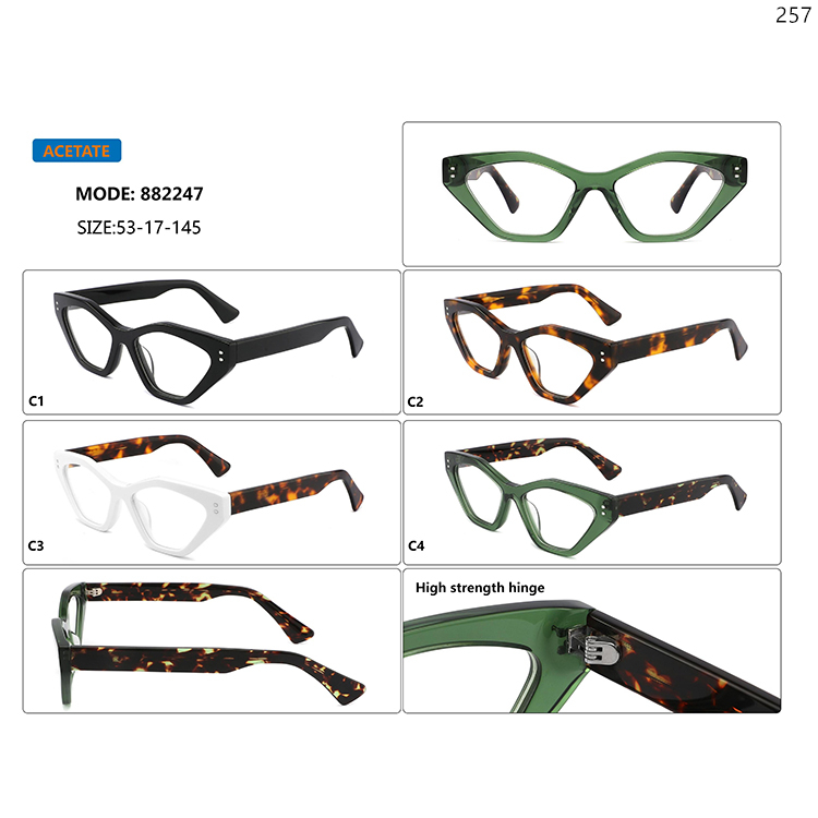 882246-50 New Arrive Acetate Modern Optical Frame Spectacles with Custom Logo (2)