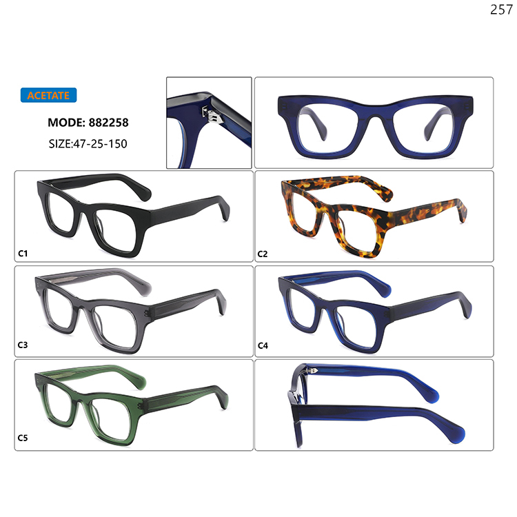 882256-60 Oversized Shape Acetate Optical Frames Spectacles with Wholesale Ready Stock (3)
