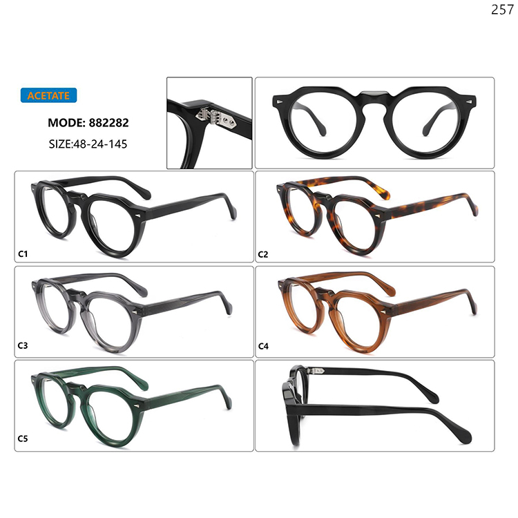 882281-86 Modern Design Acetate Optical Eyeglasses Spectacle Glasses Occhiali Ottici In Stock (6)