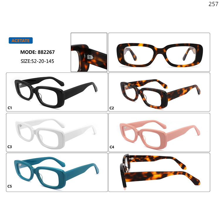 A1439-882269 Unisex Design Acetate Prescription Eyewear In Stock with Thick Frame Glasses (4)