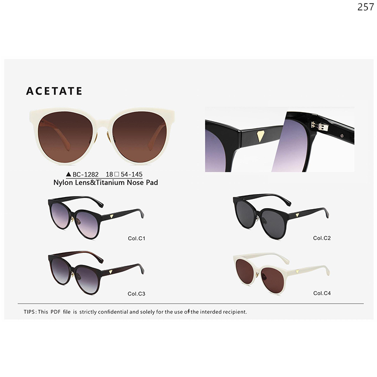 BC1279-A1439S Wholesale Custom Logo Luxury Acetate Polarized Sunglasses Gafas de sol (3)