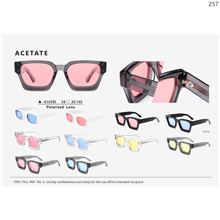 BC1279-A1439S Wholesale Custom Logo Luxury Acetate Polarized Sunglasses Gafas de sol (4)