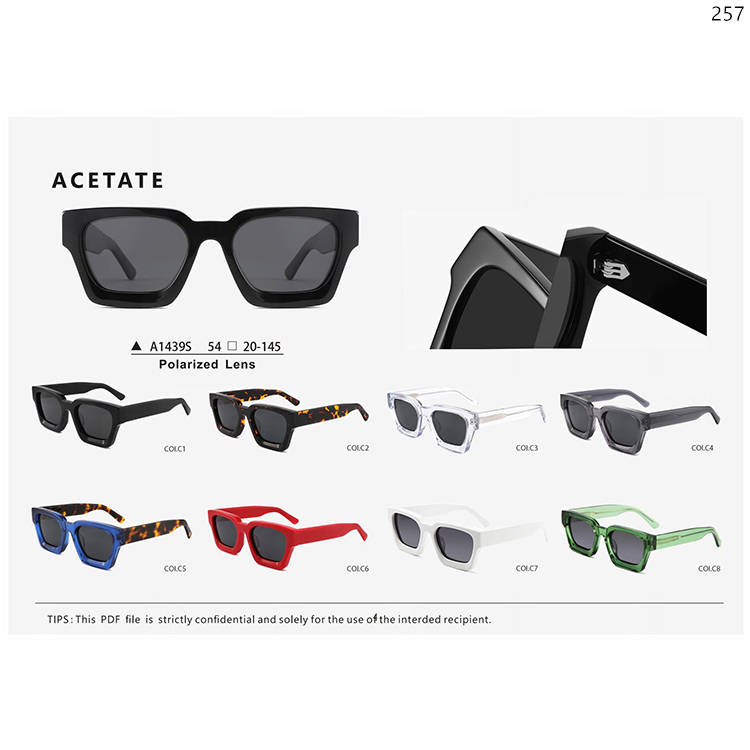 BC1279-A1439S Wholesale Custom Logo Luxury Acetate Polarized Sunglasses Gafas de sol (5)