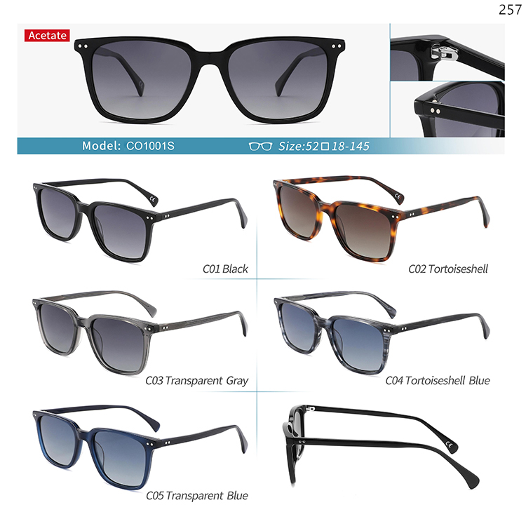 CO1001S-05S Outdoor Polarized Acetate Sun Glasses Sunnies with Wholesale Custom Logo (1)