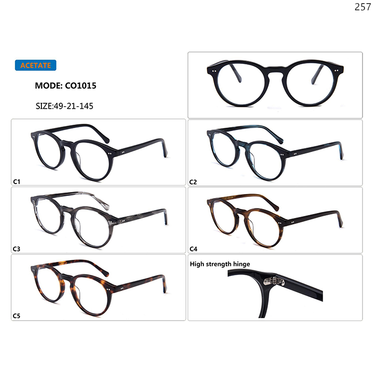 CO1015-19 Good Quality In Stock Acetate Optical Frames Spectacles for Women and Men (1)
