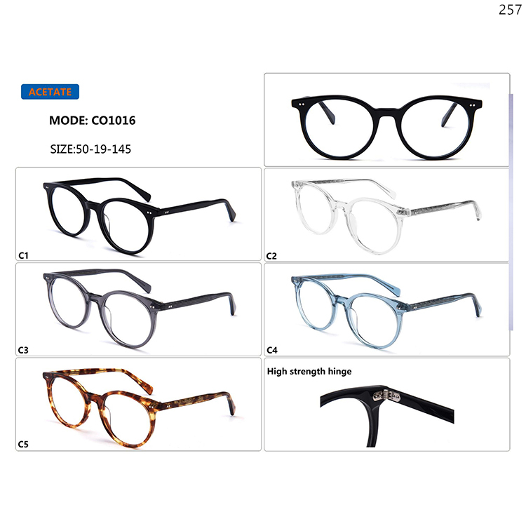 CO1015-19 Good Quality In Stock Acetate Optical Frames Spectacles for Women and Men (2)