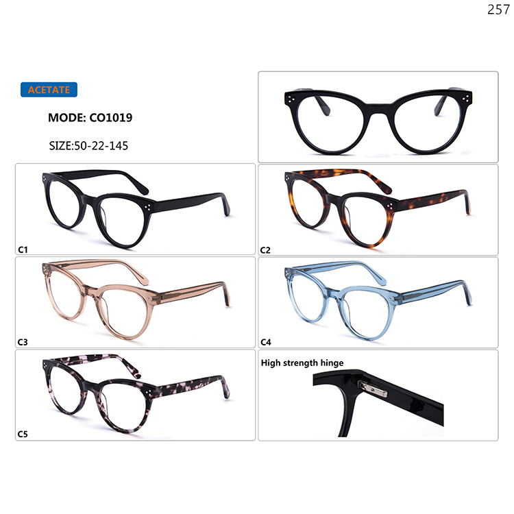 CO1015-19 Good Quality In Stock Acetate Optical Frames Spectacles for Women and Men (5)