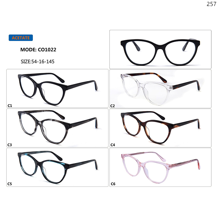 CO1020-24 Acetate Spectacle Glasses Optische Brillen with Logo Brand Customization (3)