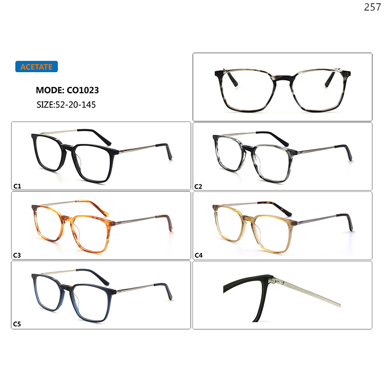 CO1020-24 Acetate Spectacle Glasses Optische Brillen with Logo Brand Customization (4)