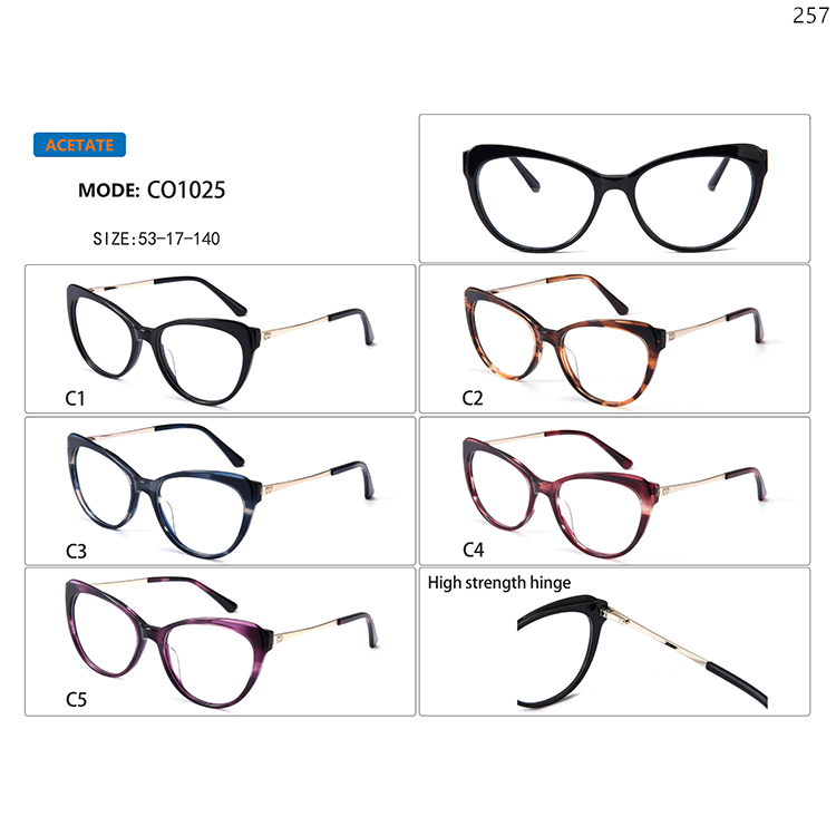 CO1025-29 Modern Design Acetate+Metal Optical Eyeglasses with Wholesale In Stock (1)