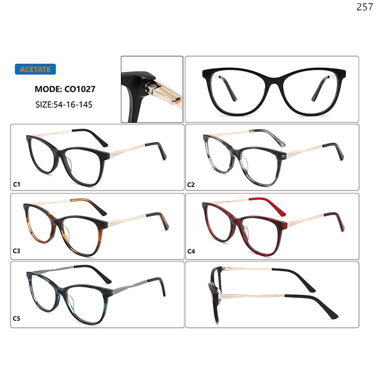 CO1025-29 Modern Design Acetate+Metal Optical Eyeglasses with Wholesale In Stock (3)