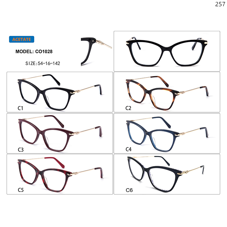 CO1025-29 Modern Design Acetate+Metal Optical Eyeglasses with Wholesale In Stock (4)
