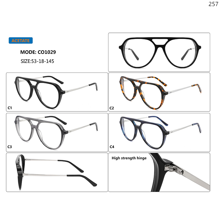 CO1025-29 Modern Design Acetate+Metal Optical Eyeglasses with Wholesale In Stock (5)