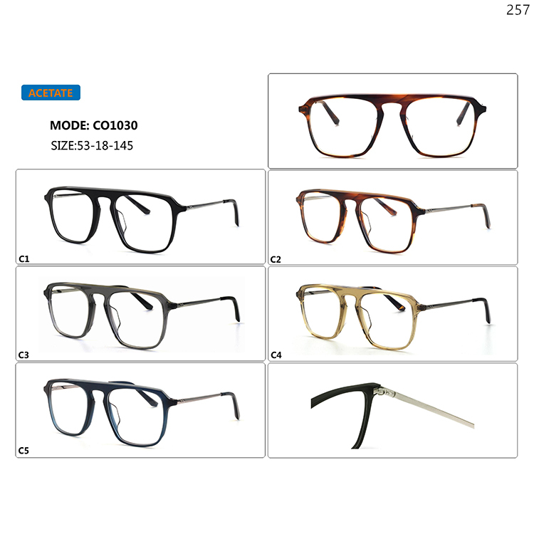 CO1030-34 Elegant Design Acetate+Metal Vintage Eyewear Frames with Ready In Stock (1)