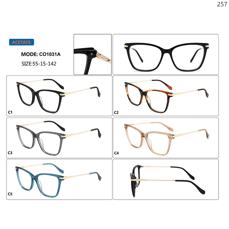 CO1030-34 Elegant Design Acetate+Metal Vintage Eyewear Frames with Ready In Stock (3)