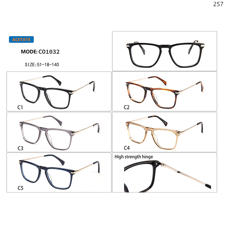 CO1030-34 Elegant Design Acetate+Metal Vintage Eyewear Frames with Ready In Stock (4)