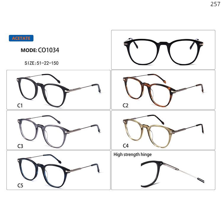 CO1030-34 Elegant Design Acetate+Metal Vintage Eyewear Frames with Ready In Stock (6)