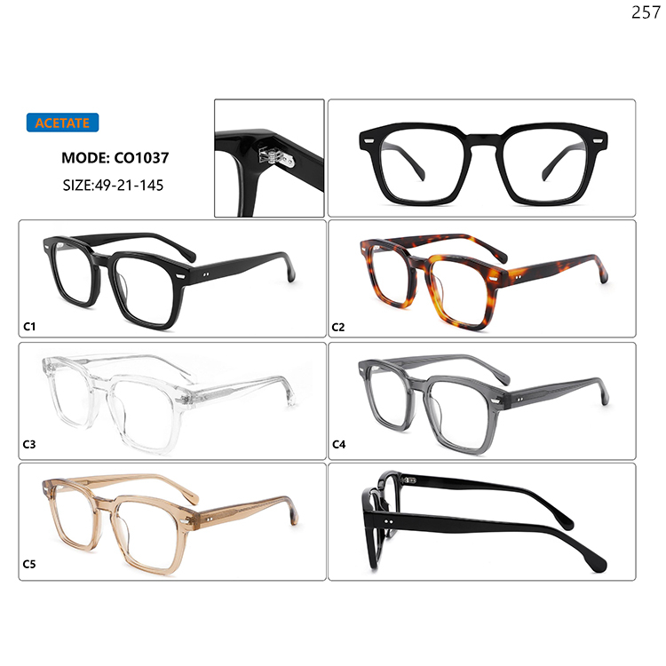 CO1035-39 High Quality Acetate Optical Eyeglasses Frame with Brand Logo Customization (3)